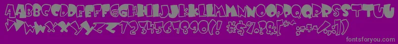 Kruffy ffy Font – Gray Fonts on Purple Background