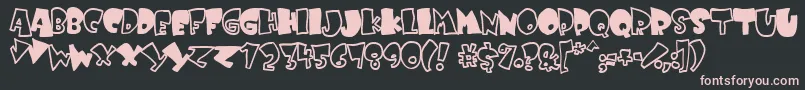 Kruffy ffy Font – Pink Fonts on Black Background