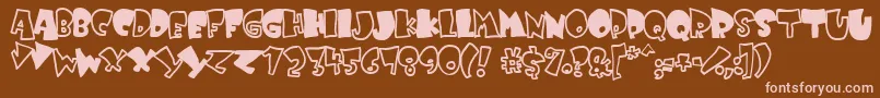 Kruffy ffy Font – Pink Fonts on Brown Background