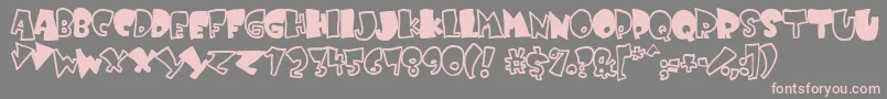 Kruffy ffy Font – Pink Fonts on Gray Background
