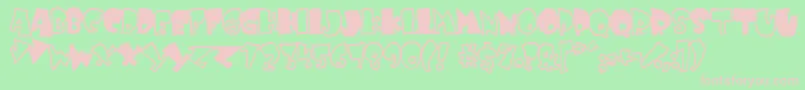 Police Kruffy ffy – polices roses sur fond vert
