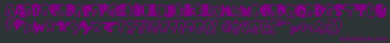 Kruffy ffy Font – Purple Fonts on Black Background