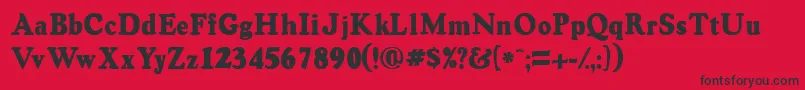 Vintagessk Font – Black Fonts on Red Background