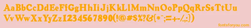 Vintagessk Font – Orange Fonts on Pink Background