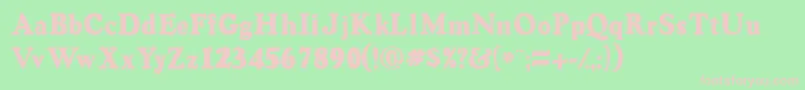 Vintagessk Font – Pink Fonts on Green Background