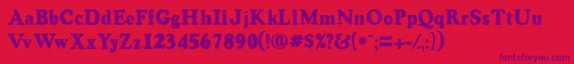 Vintagessk Font – Purple Fonts on Red Background