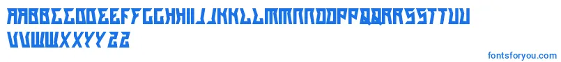 GilangCintaSabrina-fontti – siniset fontit valkoisella taustalla