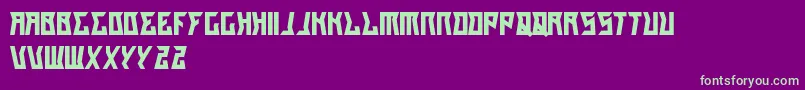 Шрифт GilangCintaSabrina – зелёные шрифты на фиолетовом фоне