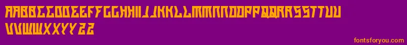 GilangCintaSabrina Font – Orange Fonts on Purple Background