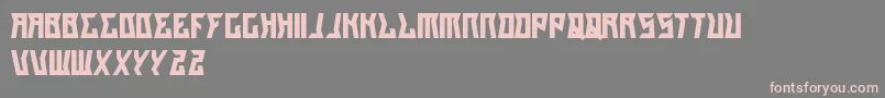 フォントGilangCintaSabrina – 灰色の背景にピンクのフォント