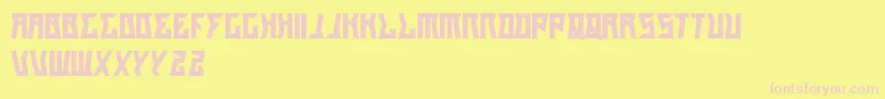 GilangCintaSabrina Font – Pink Fonts on Yellow Background