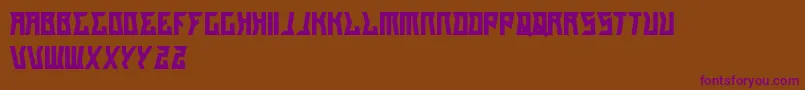 GilangCintaSabrina-Schriftart – Violette Schriften auf braunem Hintergrund