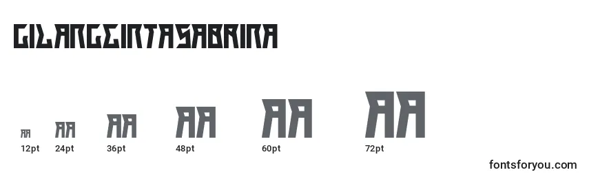 Размеры шрифта GilangCintaSabrina