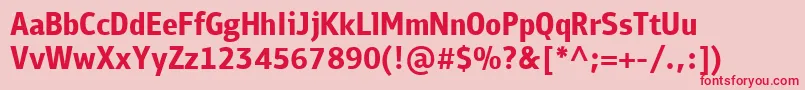 Police PfbulletinsansproBold – polices rouges sur fond rose