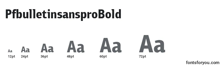PfbulletinsansproBold Font Sizes