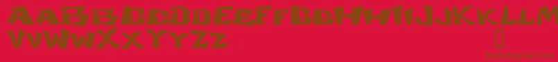 Cosmdd Font – Brown Fonts on Red Background