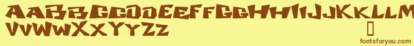 Cosmdd Font – Brown Fonts on Yellow Background