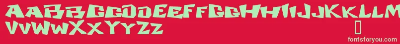Cosmdd Font – Green Fonts on Red Background