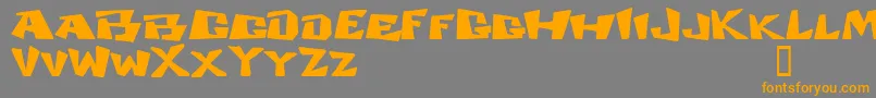 Cosmdd Font – Orange Fonts on Gray Background