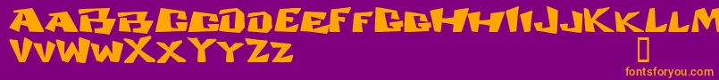 Cosmdd Font – Orange Fonts on Purple Background