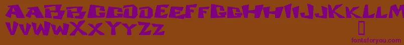 Cosmdd Font – Purple Fonts on Brown Background
