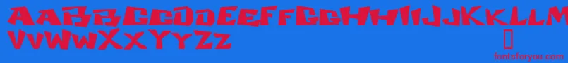 Cosmdd Font – Red Fonts on Blue Background