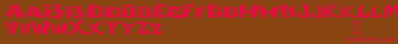 Cosmdd Font – Red Fonts on Brown Background