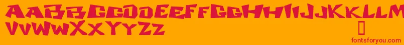 Cosmdd Font – Red Fonts on Orange Background