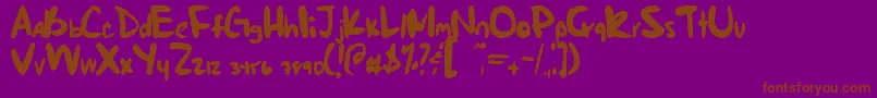 MarkieSFault Font – Brown Fonts on Purple Background