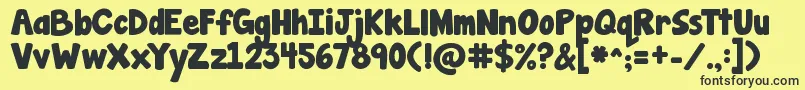 Jandamanateesolid Font – Black Fonts on Yellow Background