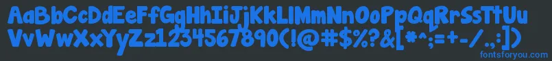 Jandamanateesolid Font – Blue Fonts on Black Background