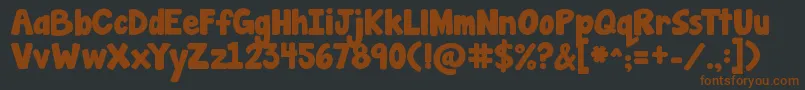 Jandamanateesolid Font – Brown Fonts on Black Background
