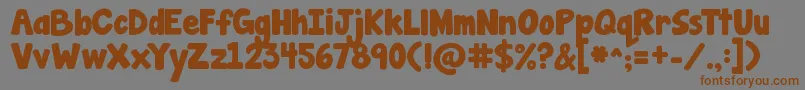 Jandamanateesolid Font – Brown Fonts on Gray Background