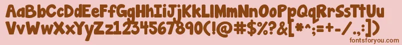 Jandamanateesolid Font – Brown Fonts on Pink Background