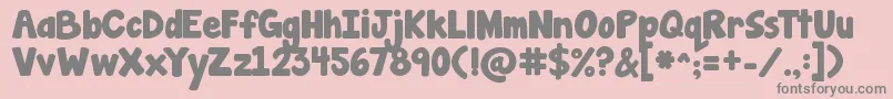 Jandamanateesolid Font – Gray Fonts on Pink Background