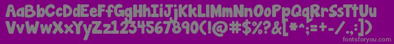 Jandamanateesolid Font – Gray Fonts on Purple Background