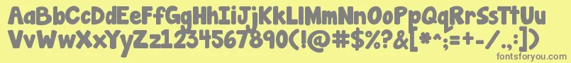 Jandamanateesolid Font – Gray Fonts on Yellow Background
