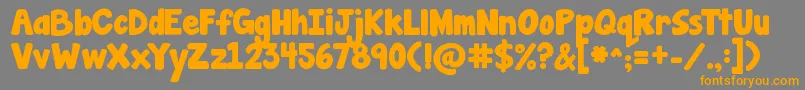 Jandamanateesolid Font – Orange Fonts on Gray Background