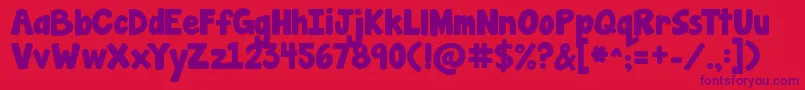 Jandamanateesolid Font – Purple Fonts on Red Background