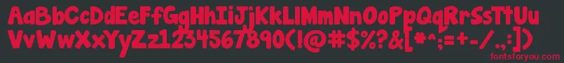 Jandamanateesolid Font – Red Fonts on Black Background