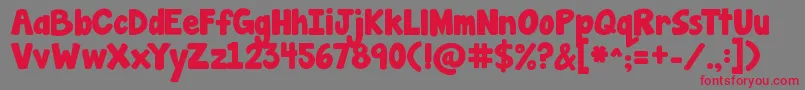 Jandamanateesolid Font – Red Fonts on Gray Background