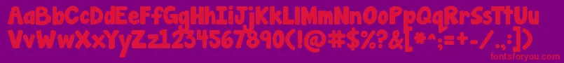Jandamanateesolid Font – Red Fonts on Purple Background