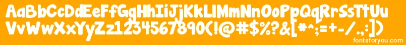 Jandamanateesolid Font – White Fonts on Orange Background
