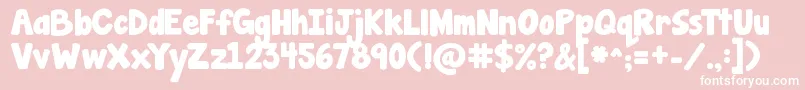 Jandamanateesolid Font – White Fonts on Pink Background