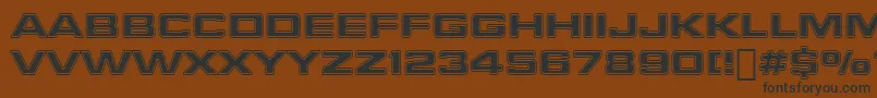 Шрифт StarfleetBoldExtendedBt – чёрные шрифты на коричневом фоне