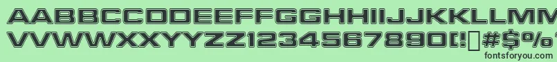 StarfleetBoldExtendedBt Font – Black Fonts on Green Background