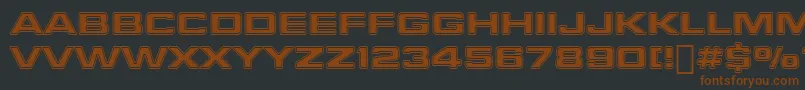 StarfleetBoldExtendedBt Font – Brown Fonts on Black Background