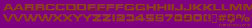 StarfleetBoldExtendedBt Font – Brown Fonts on Purple Background