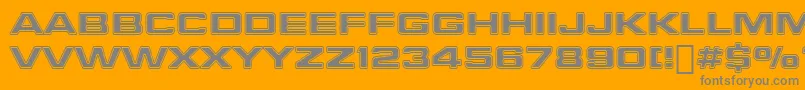 StarfleetBoldExtendedBt Font – Gray Fonts on Orange Background