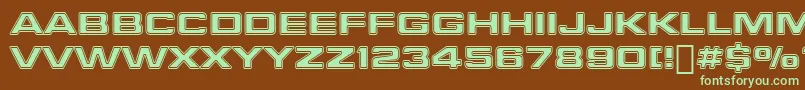 StarfleetBoldExtendedBt Font – Green Fonts on Brown Background